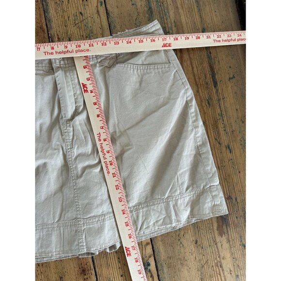 St‎ Johns Bay Womens Tan Skort 14 button zipper cotton mini - Picture 5 of 8
